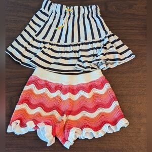 Crewcuts J Crew 2T Black And White Striped Skirt Toddler Bundler Knit Shorts